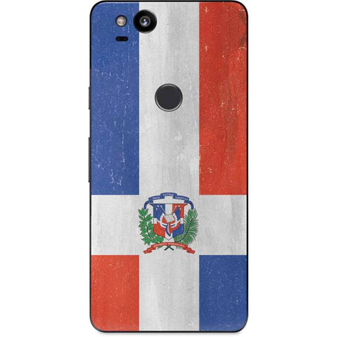 Dominican Republic Flag Distressed Google Pixel 2 Skin